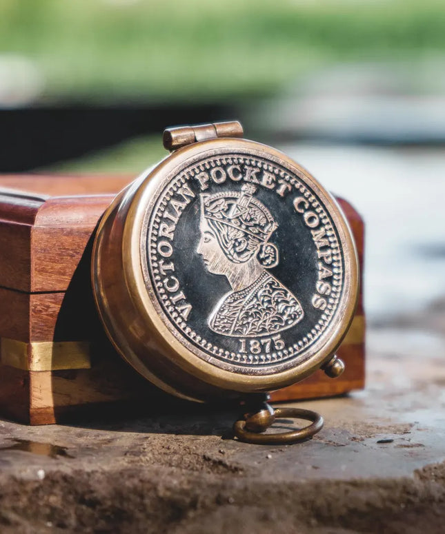 Handmade Brass Victorian Nautical Pocket Compass
