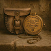 TO MY HUSBAND Engraved Brass Compass with Leather Cover