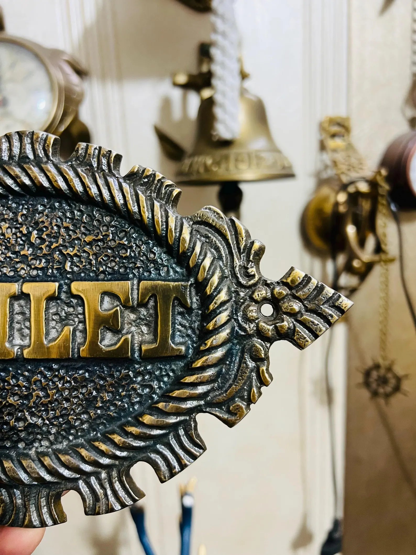 Hand-Painted Aluminium Toilet Door Sign