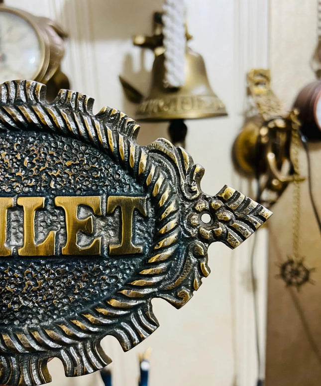 Hand-Painted Aluminium Toilet Door Sign