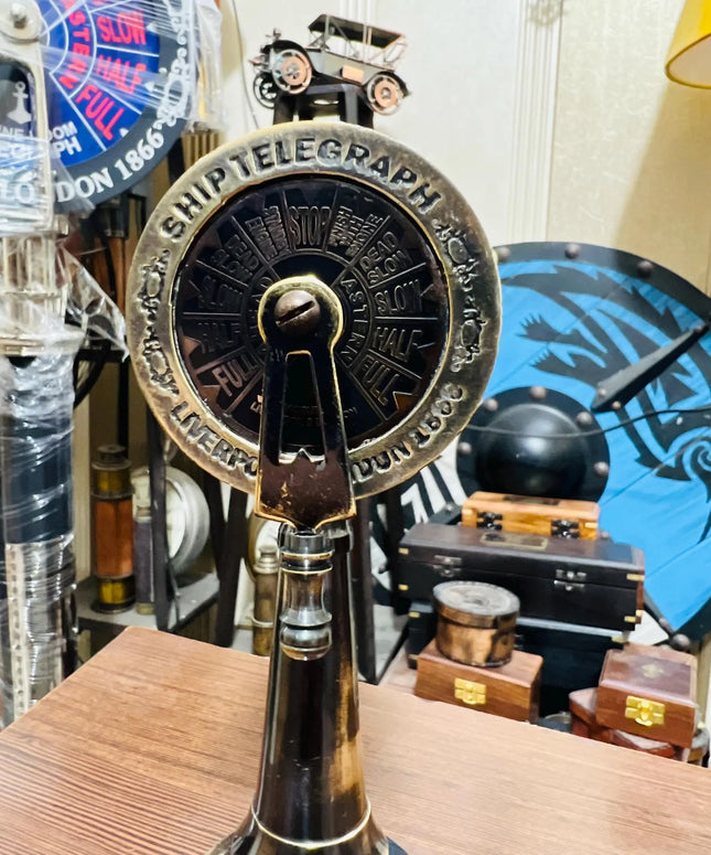 Vintage 6-Inch Brass Telegraph