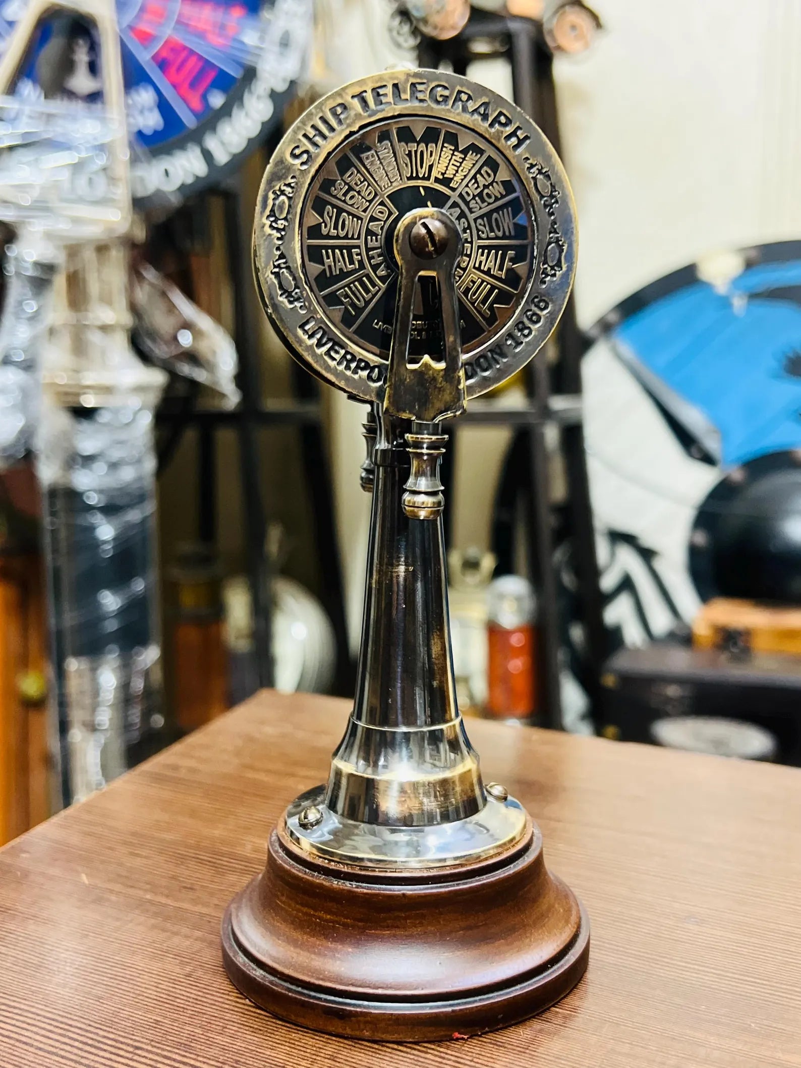 Vintage 6-Inch Brass Telegraph