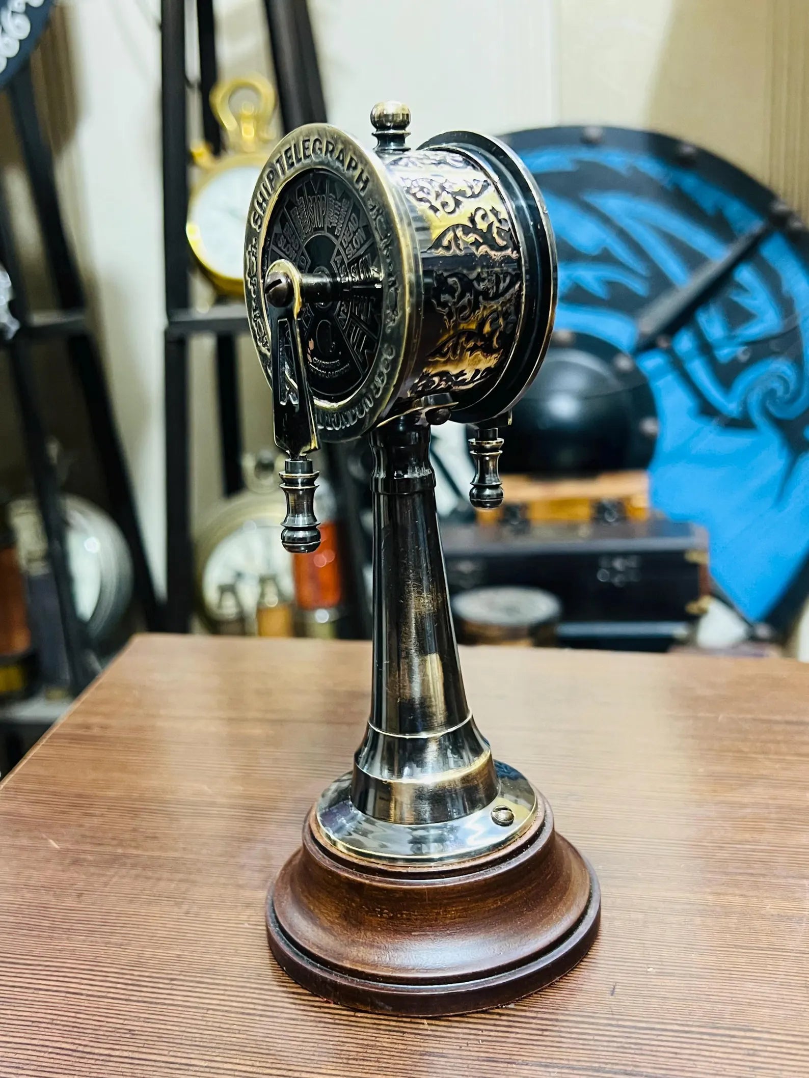 Vintage 6-Inch Brass Telegraph