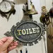 Hand-Painted Aluminium Toilet Door Sign